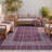 Rowan2 Modern Distressed Solid Gray White Machine Washable Non-Slip Low Pile Indoor Outdoor Pet Friendly Living Room Bedroom Dining Room Entryway Hallway Office Area Rug-311071756