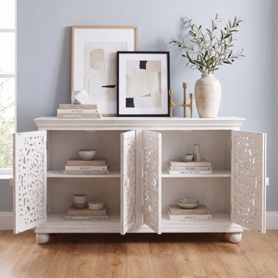 Buffet en bois de manguier de 70 po de large Aubreyelle