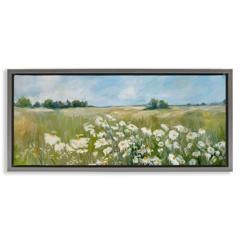 Toile flottante panoramique encadrée par Ramona Murdock, Cadre flottant gris lustré, H 11 po x l 25 po