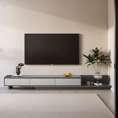 Owens 78.7 in. expandable TV cabinet with three drawers Up to 120" TV