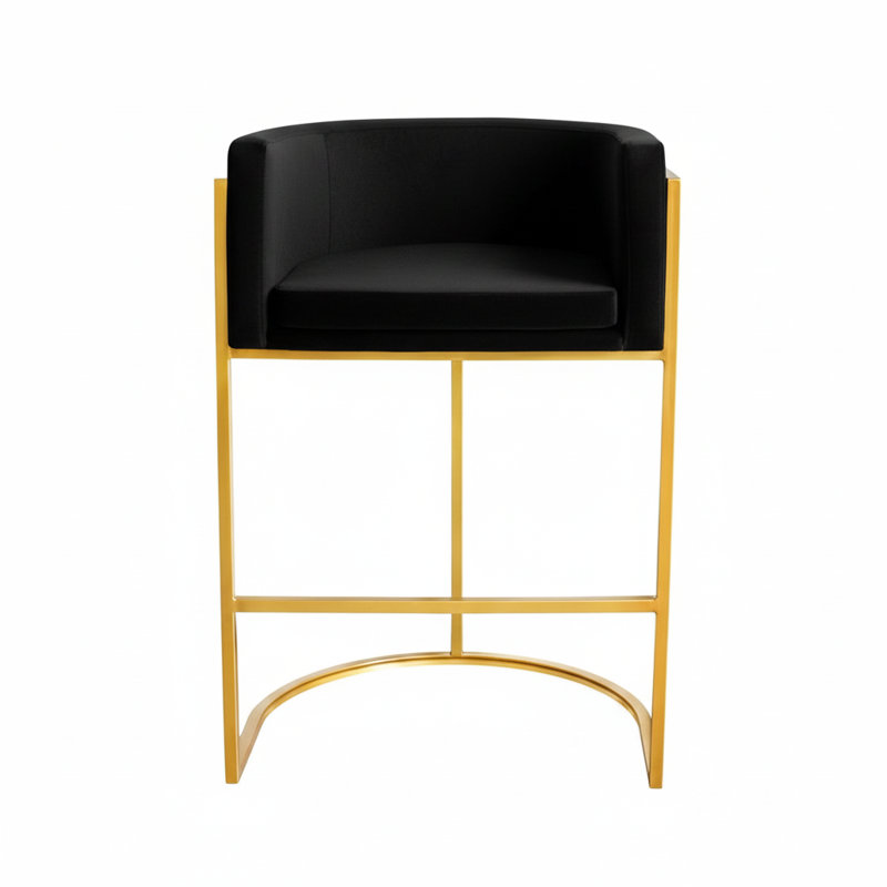 Klara Counter Stool With Velvet Upholstery
