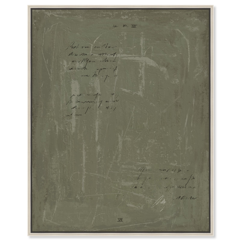 A note II Canvas Abstract Print by Oliver Gal, Black Frame, 16 x 20, 25"H x 31"W, Silver Floater Frame