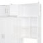 Grand lit escamotable blanc avec rangement mural et armoire de bureau-319138766