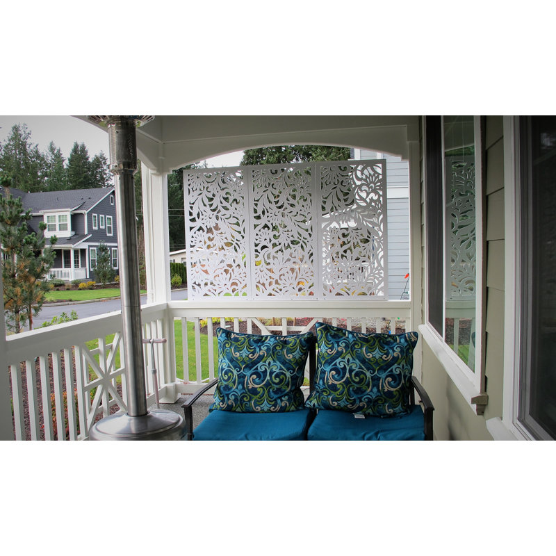 VIMA (Avines) Decorative Wall Panel - 48"L x 24"W, White Colour PVC Board Panel with Private Screen Fence Design for Home Renovation & Wall Décor