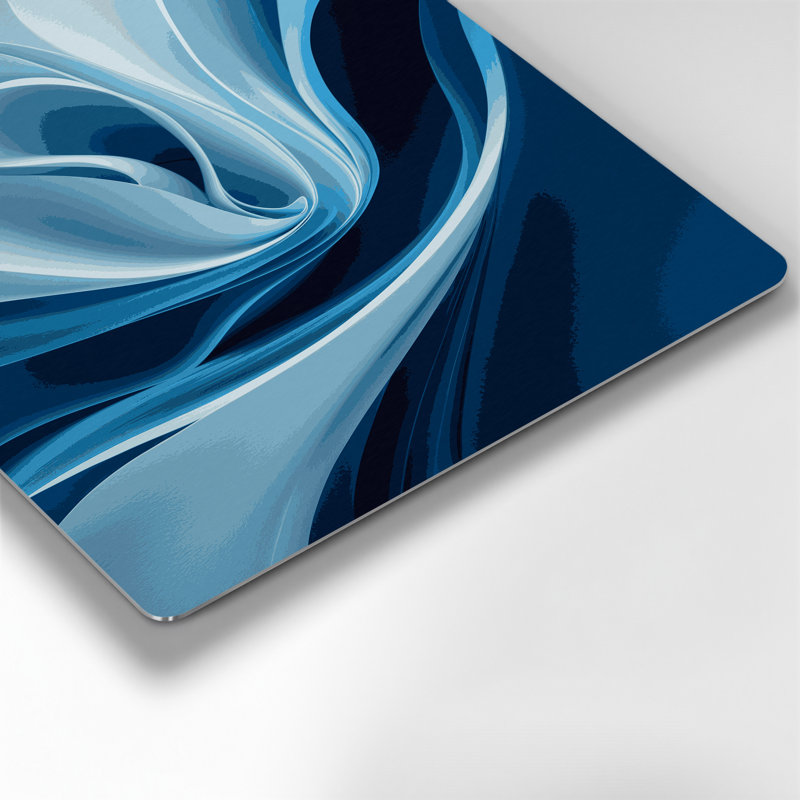 Gradient Abstract 46 Blue Metal Wall Art, 11" H x 14" W