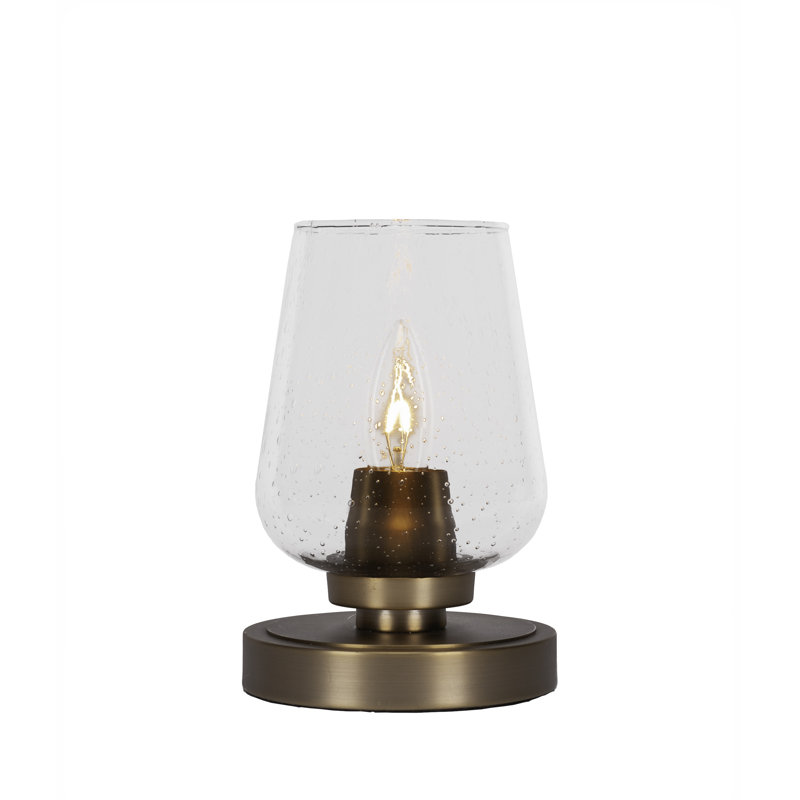 Whitmire Accent Lamp Shown With 5" Clear Bubble Glass, New Age Brass