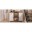 Armoire frigo 53,2 "avec prise de courant, armoire à café avec espace de rangement-250508868