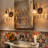 Textured Coffee Bronze Vanity Lights With Clear Glass Shade-306131065-302156045