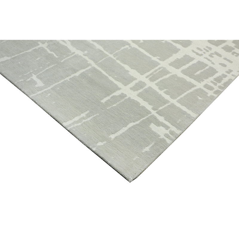 Wool Abstract Area Rug, Rectangle 9' x 12'
