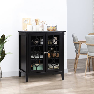 Sideboard Buffet Cabinet In - Store Plates, Dishes, And More With Adjustable Shelves For A Organized Living Space
