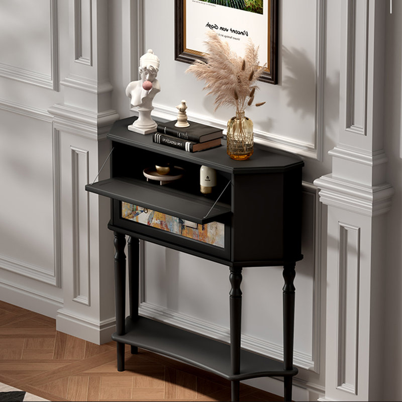 Retro Minimalist Solid Wood Console Table