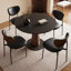 Table de salle à manger noire en pierre frittée-219772693
