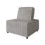 Ensemble de chaise et d'angle modulaire en velours gris clair 6 pièces-1199072658