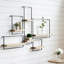 Tablette décorative industrielle en fer et en bois, 15,7 x 5,9 x 17,7, en bois, style décoratif, décor moderne
