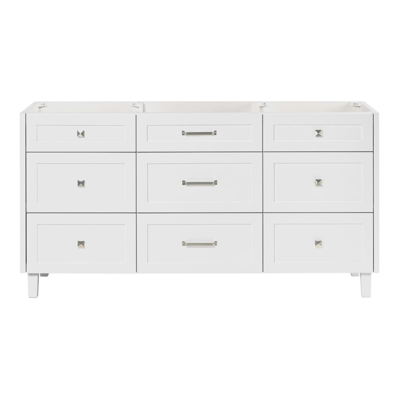 Ariel Monreau 66 Inch Single Sink Base Cabinet, White