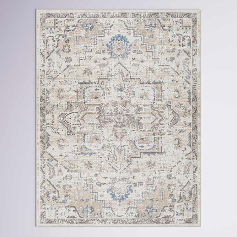Dickison Machine Washable Oriental Gray/Brown Area Rug