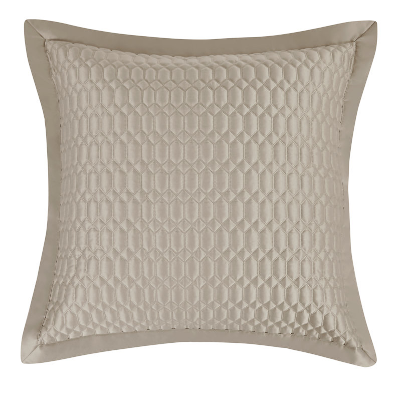 Pebble Quilted Euro Sham with Geometric Pattern