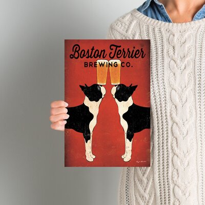 Boston Terrier Brewing Co.' - Vintage Wrapped Canvas Advertisement -  Ebern Designs, CDF32C90CF274EADB7B33E564D5ADC73