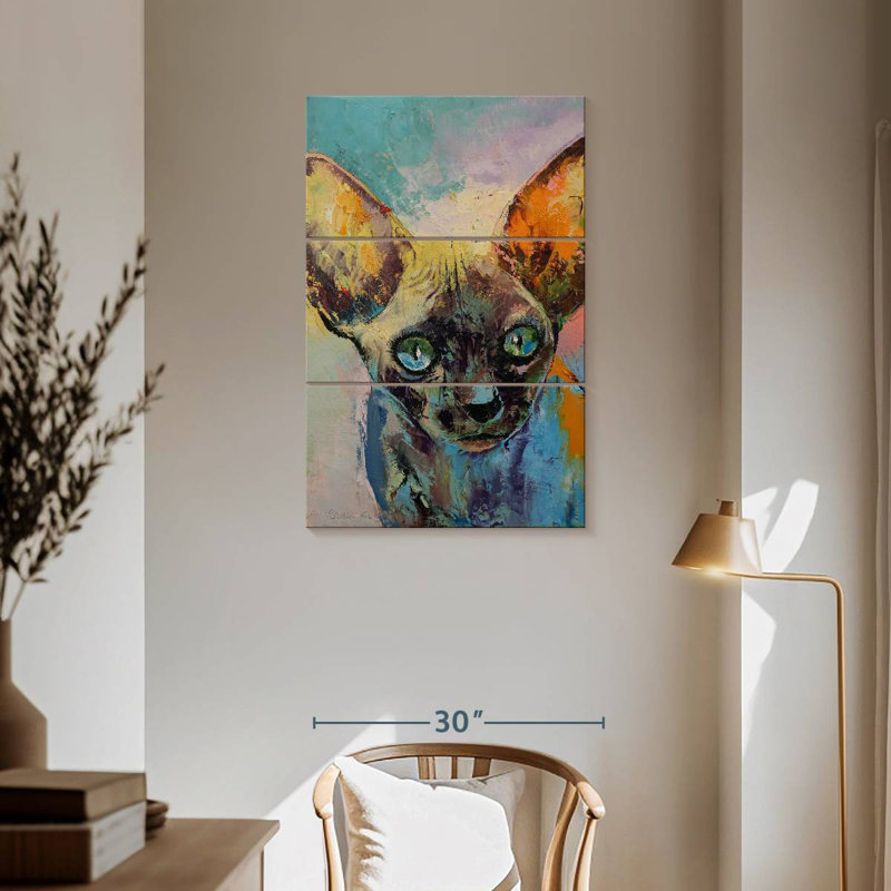 Brampt Sphynx Cat Portrait, 57" H x 36" W