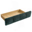 Grand lit tapissier, cadre de lit rembourré confortable, tissu chenille, avec tête de lit et cadre de lit solide. Avec tiroir pour le rangement - Vert (88,5 po x 68,5 po x 31 po)-2037802664-2037802669
