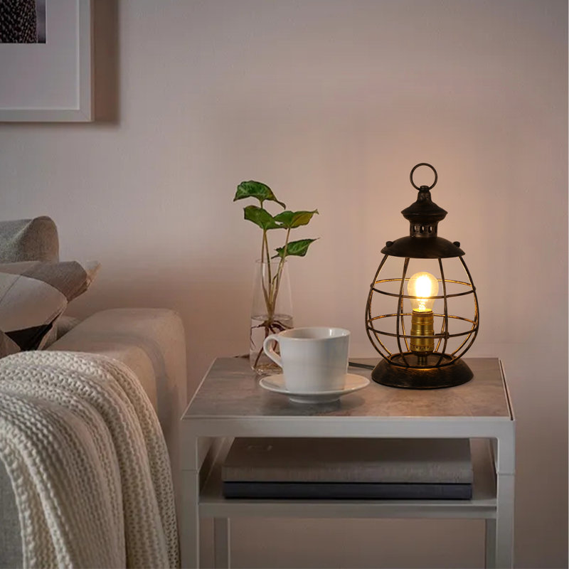 Lampe de table antique et industrielle, lampe de bureau rétro moderne pour la chambre à coucher