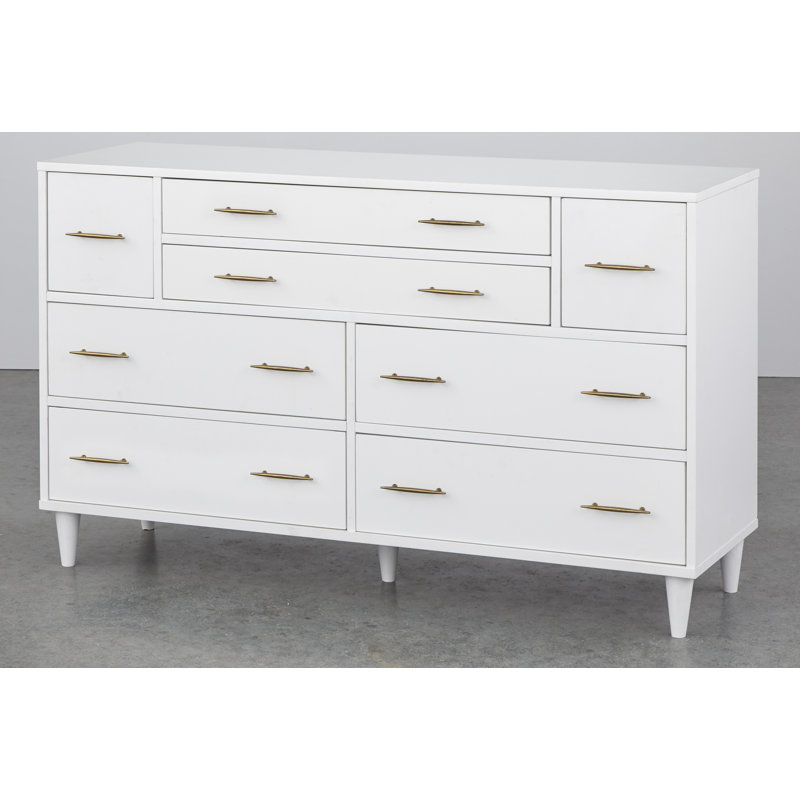 Commode 8 tiroirs Afrida, Blanc