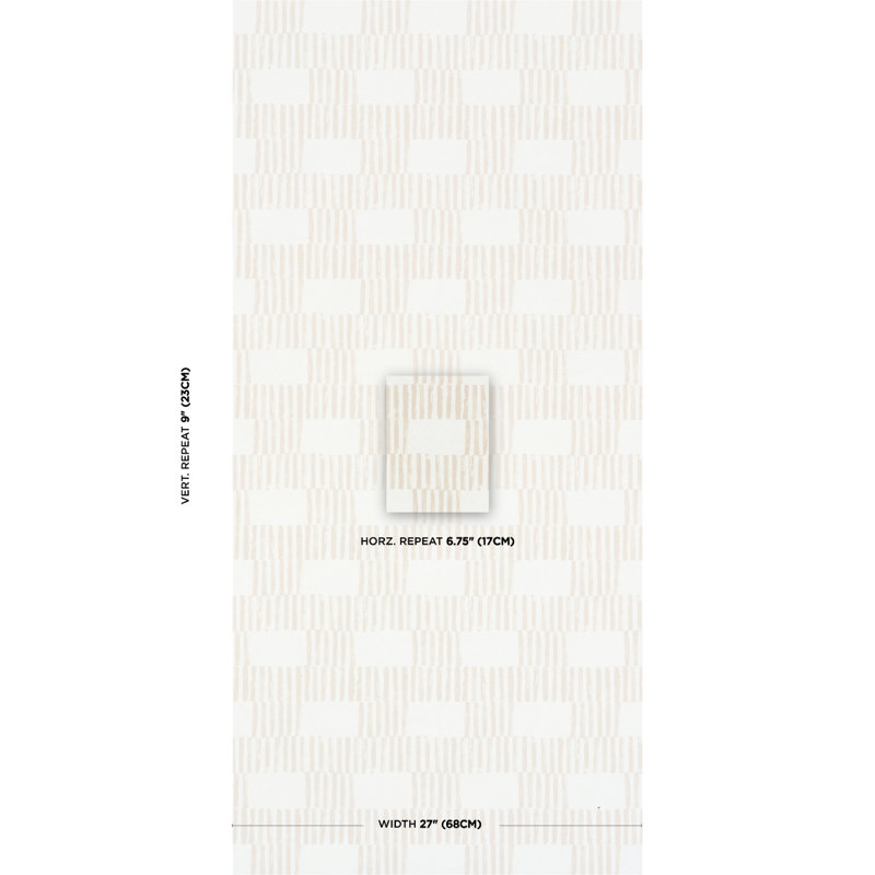 Schumacher X Caroline Z Hurley Field Wallpaper, Sand