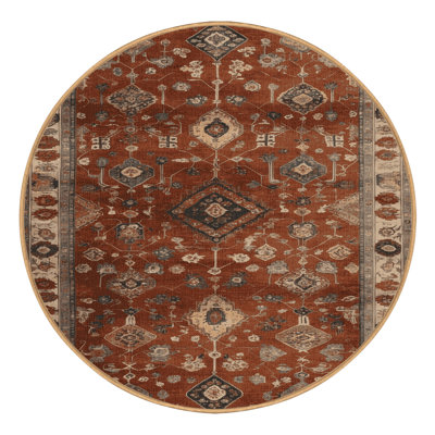 Machine Washable Persian Brown Area Rug