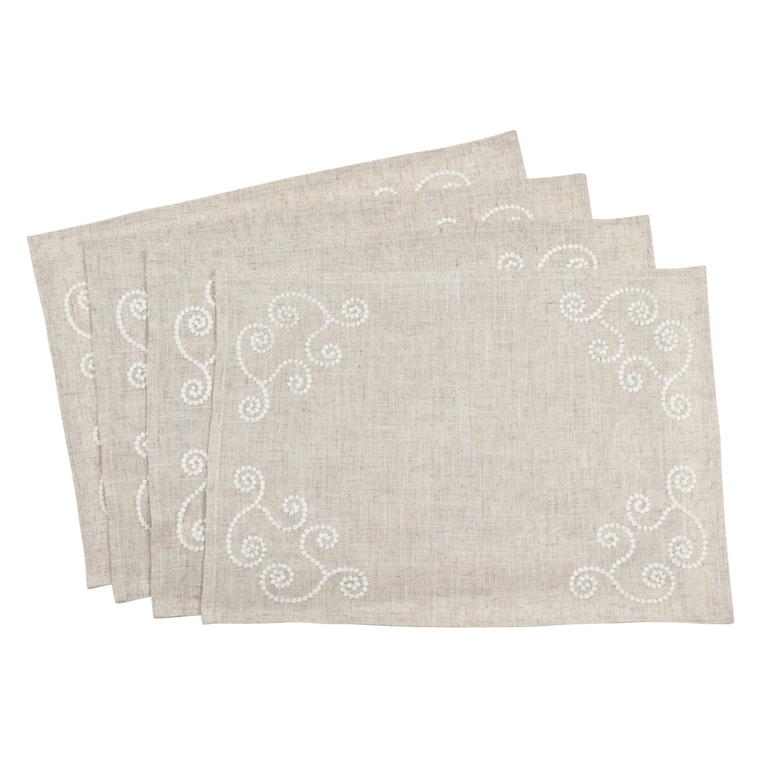 Arik No Pattern Rectangle Placemat (Set of 4) One Allium Way®