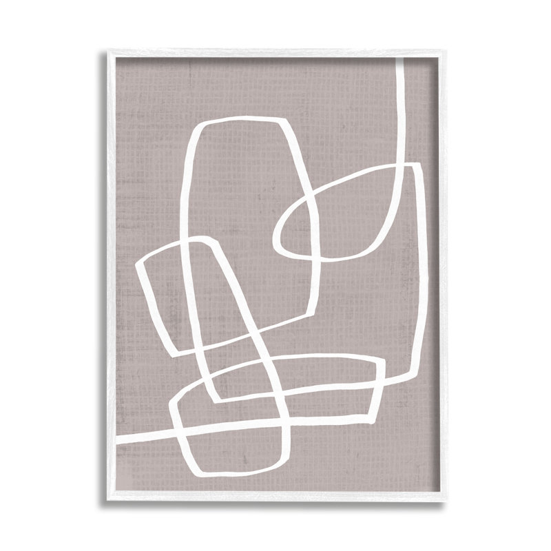 «Busy Single Line Mouvement Modern Abstract Composition» par - Impression, H 20 po x l 16 po x P 1,5 po