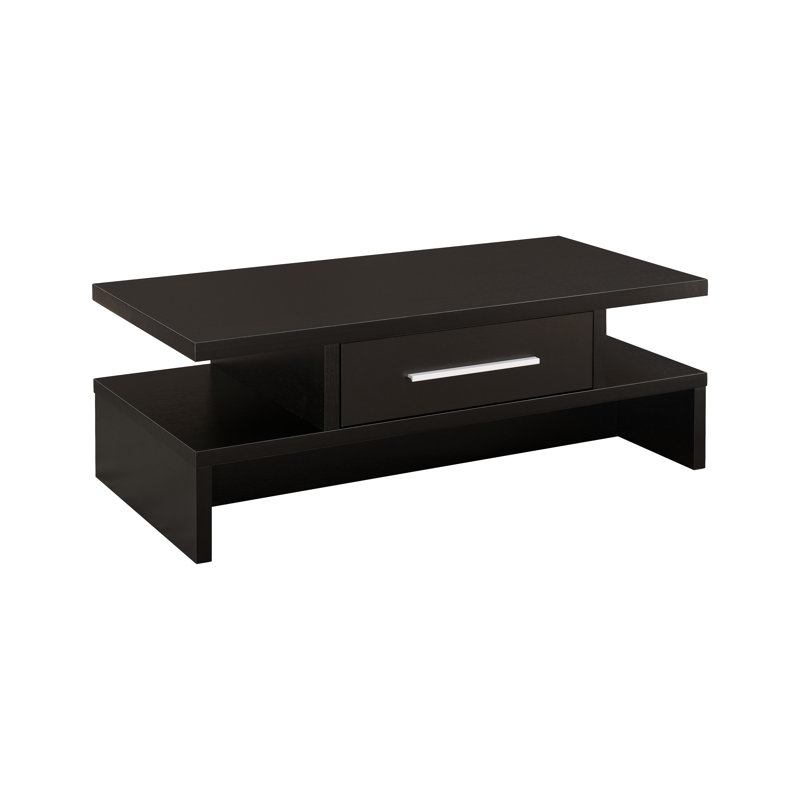 Aghalee Trestle Coffee Table with Storage, Black