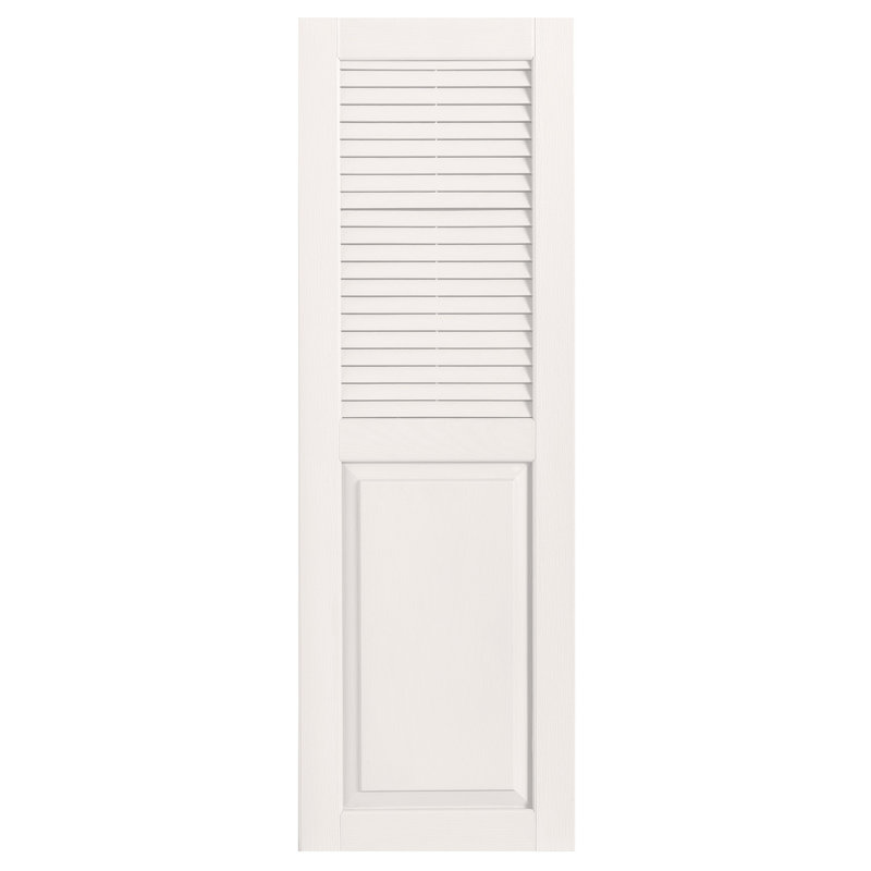 Paire de volets avec plateau à combinaison Cathedral, 12 po, 31 po, Blanc