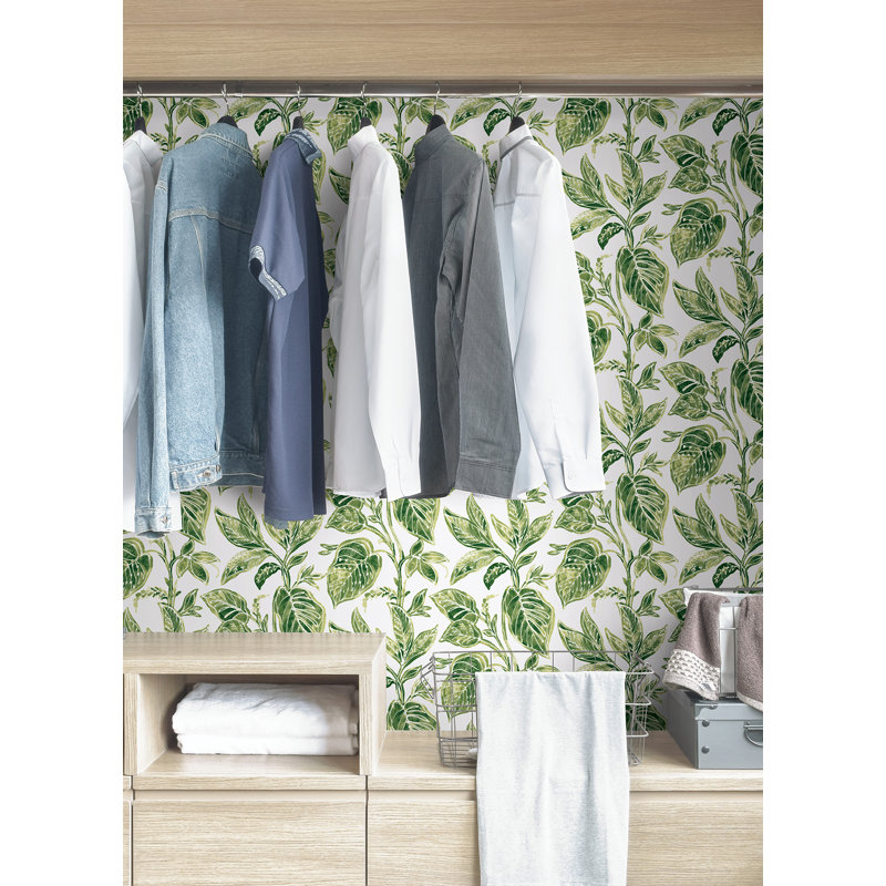 Green Caryota Peel & Stick Wallpaper