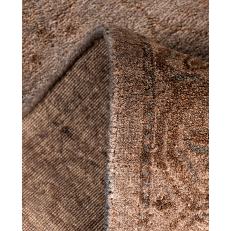Overdyed One-of-a-Kind 2' 6" X 9' 10" Hand Knotted Area Rug