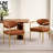 Alder Modern Upholstered Dining Armchair With Iron Frame & Toothpick Legs