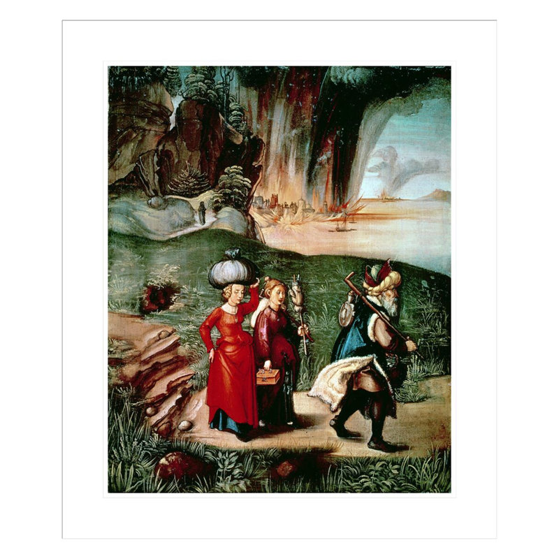 "Lot et ses filles" (revers) par Albrecht Dürer, impression giclée sur cadre, H 27,65 po x l 23,5 po