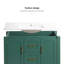 Meuble-lavabo de salle de bain avec lavabo simple, meuble-lavabo encastré, armoire de rangement pour salle de bain avec 2 portes et 2 tiroirs, fermeture en douceur, rangement multifonctionnel-117193865