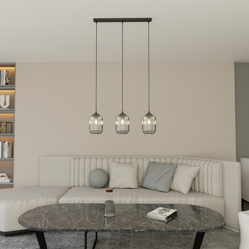 Sardin 3 - Light Matte Black Pendant, Matte Black/Graphite