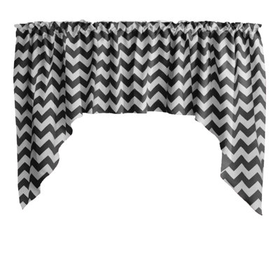 Cotton Blend Chevron Swag Window Valance