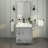 30'' Bathroom Vanity Sink Base with Drawers Cabinet in Light Grey Shaker