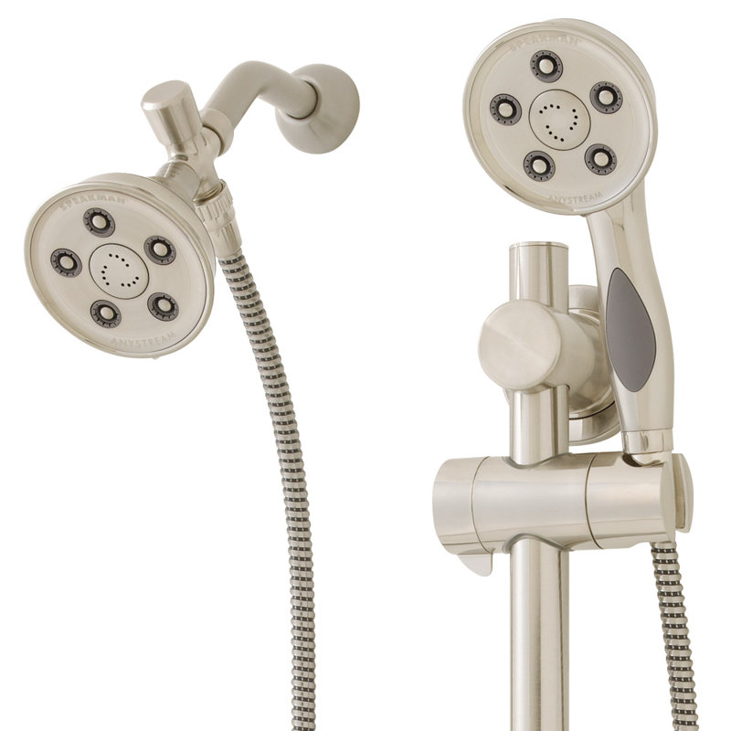 Anystream Caspian Adjustable Shower Head, Brushed Nickel