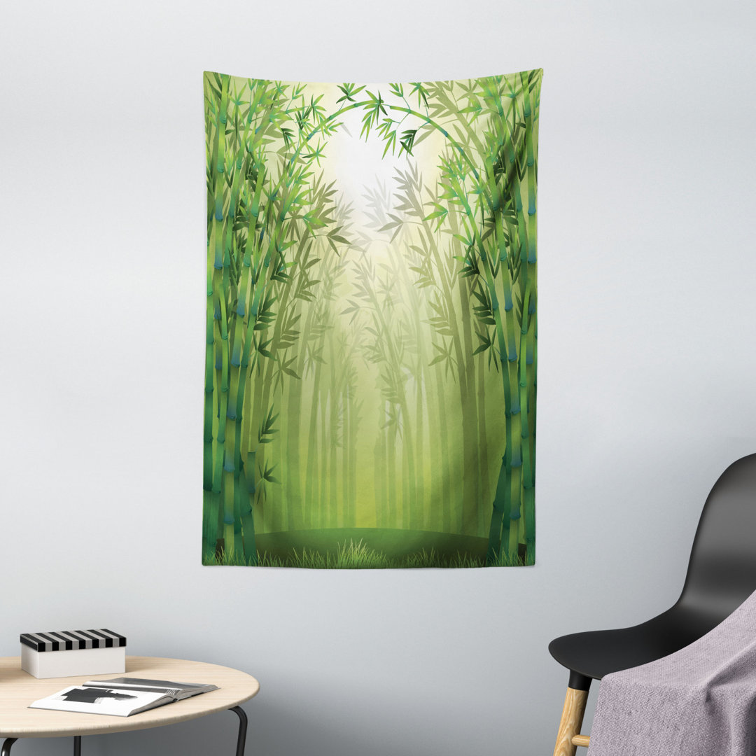 Wandbehang Bild von Bambusbäumen im Regenwald Fernöstliche Tierwelt Tropische Natur Inspiriert