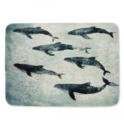 Baleine, tapis de bain, mer, décor de salle de bain, plage côtière