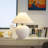 15.75in 1 - Light Porcelain Birdsboro With Fabric Lamp Shade