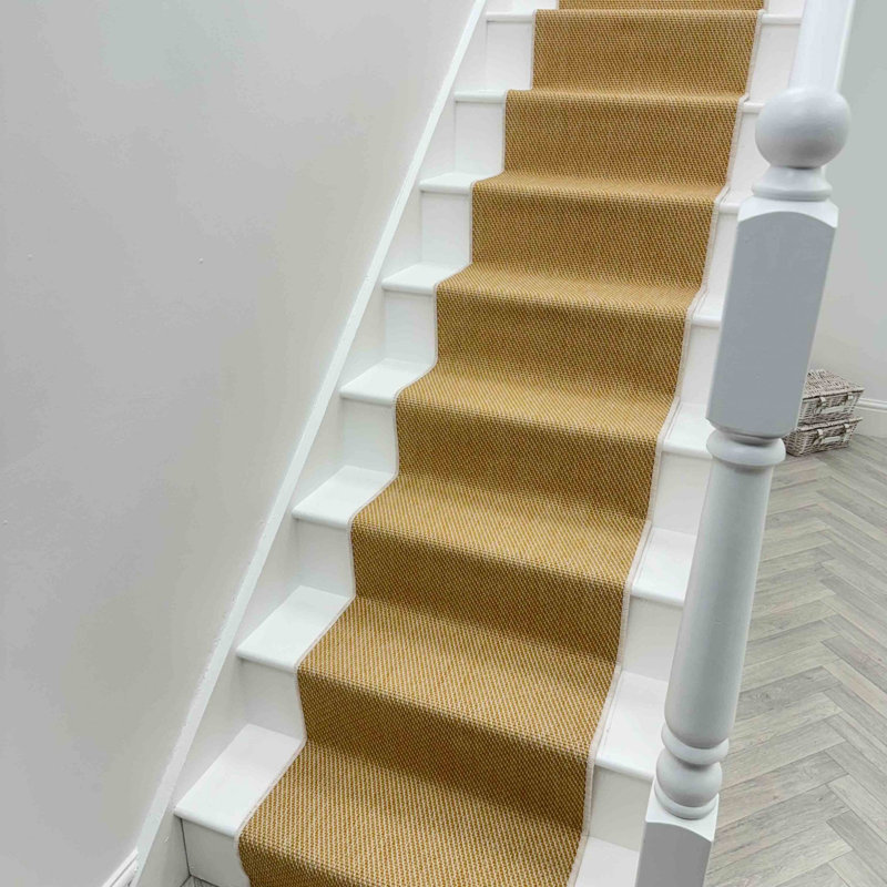 Stair Runner Solid Colour Flatweave Area Rug, Runner 60 x 480 cm