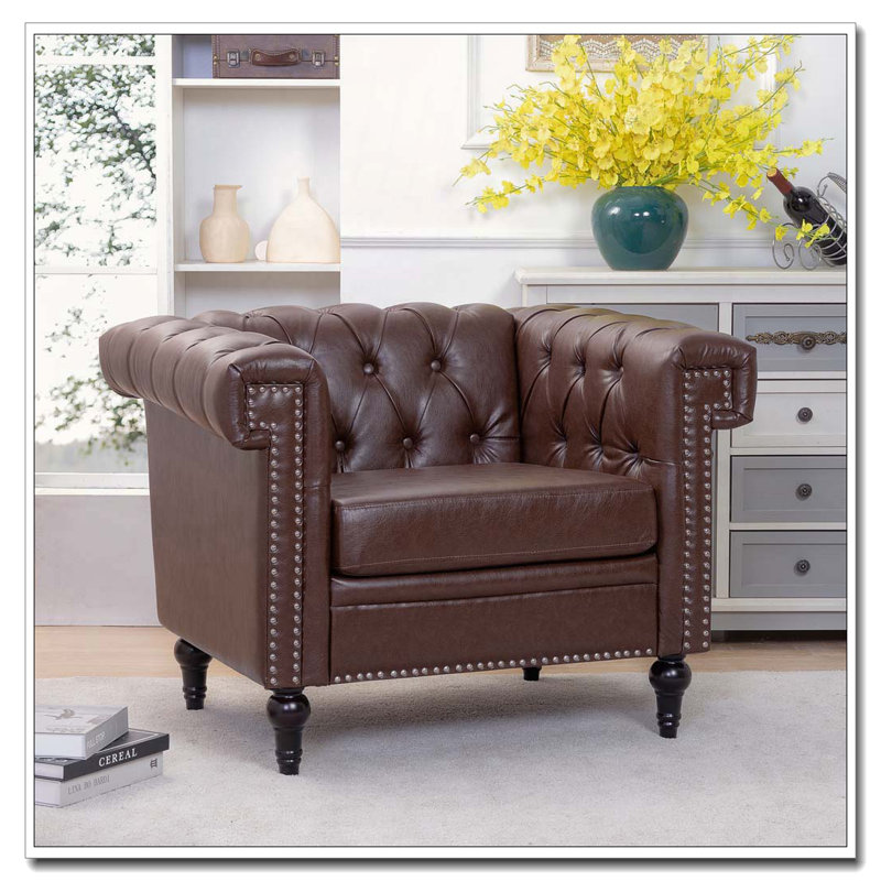 Chaise d'appoint pour le salon, Brun