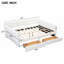 Grand lit plateforme tapissier avec port USB et 2 tiroirs-1337903667