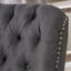 Fauteuil inclinable moderne en tissu gris foncé