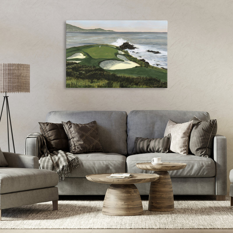 "Coastal Golf Course", art mural par Michael Willett, H 24 po x l 36 po