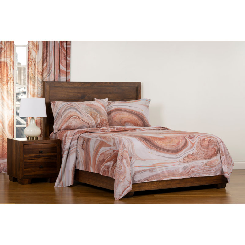 Full Size Earth Tones Polyester Microfiber Sheet Set